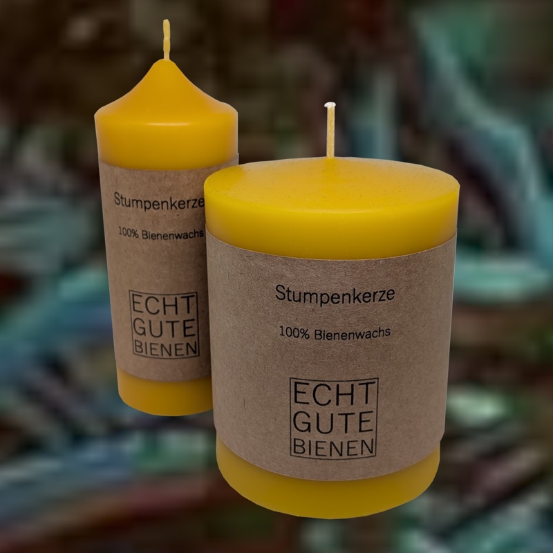 Handgegossene Bienenwachskerzen
